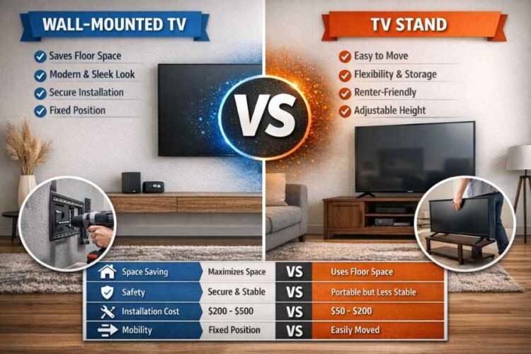 Wall-Mounted TV vs TV S